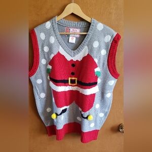 Mens Vneck Santa Vest